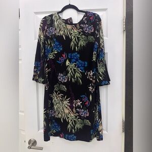 Floral Black Dress by Tommy Hilfiger Size 12